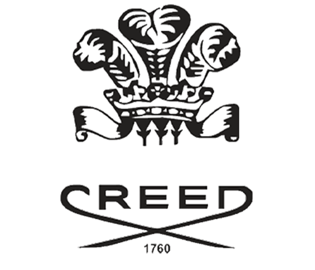 A black and white logo featuring a lion's head with a crown above it, with the word "CREED" below and the year "1760" underneath.