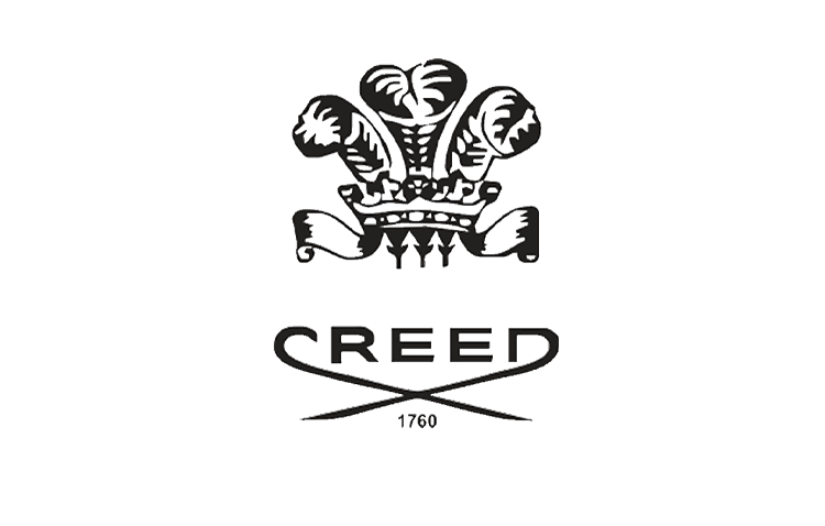 A logo featuring a crown adorned with tropical leaves and stars, with the word 'CREED' below and the year '1760' underneath.