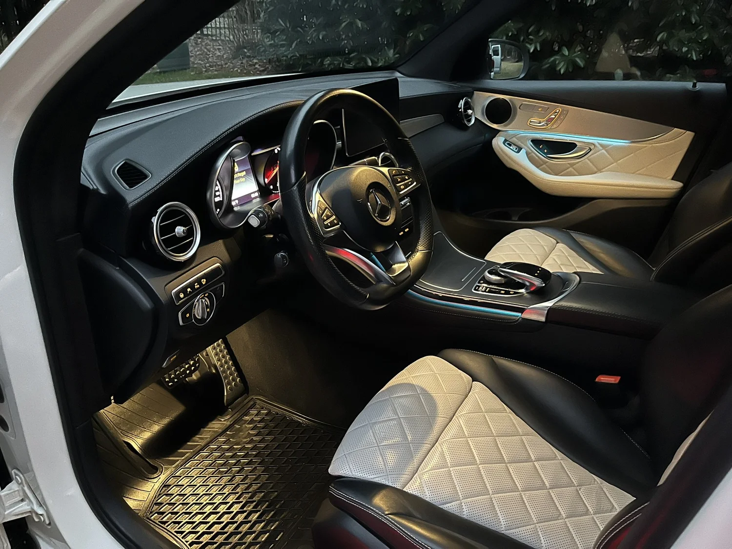 A Mercedes interior after auto detailing in Wake Forest, NC
