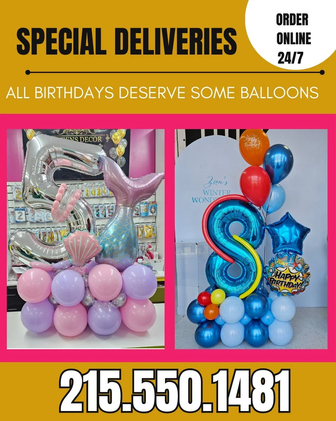 ✨ Need a fast and beautiful gift that makes a statement? Our custom Balloon Bouquets are perfect for any occasion.
✔ Personalized colors &amp; themes
✔ Delivery or pickup
✔ Perfect for birthdays, schools, corporate gifts &amp; celebrations
Book today
