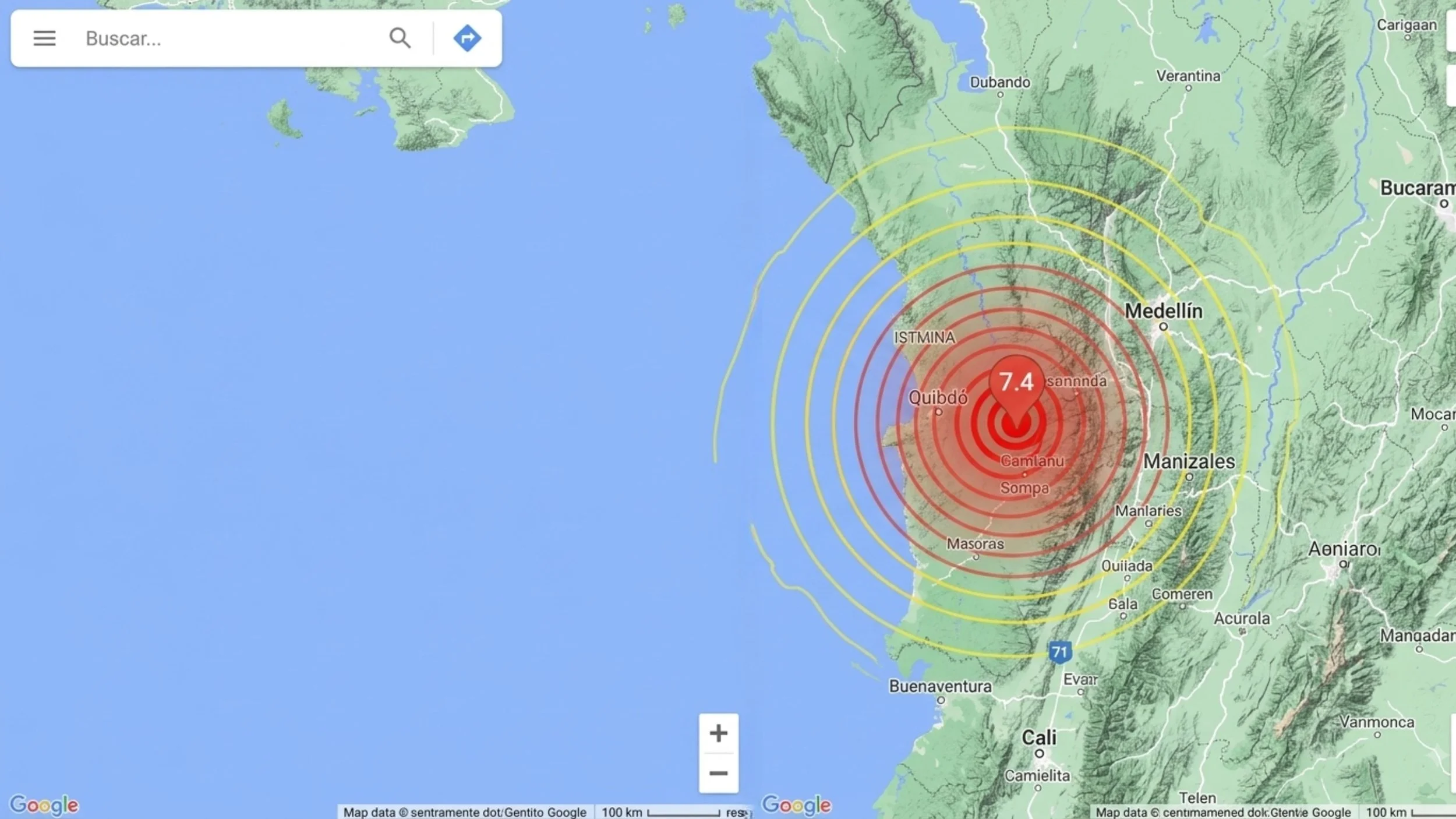 El sismo llegó a la periferia