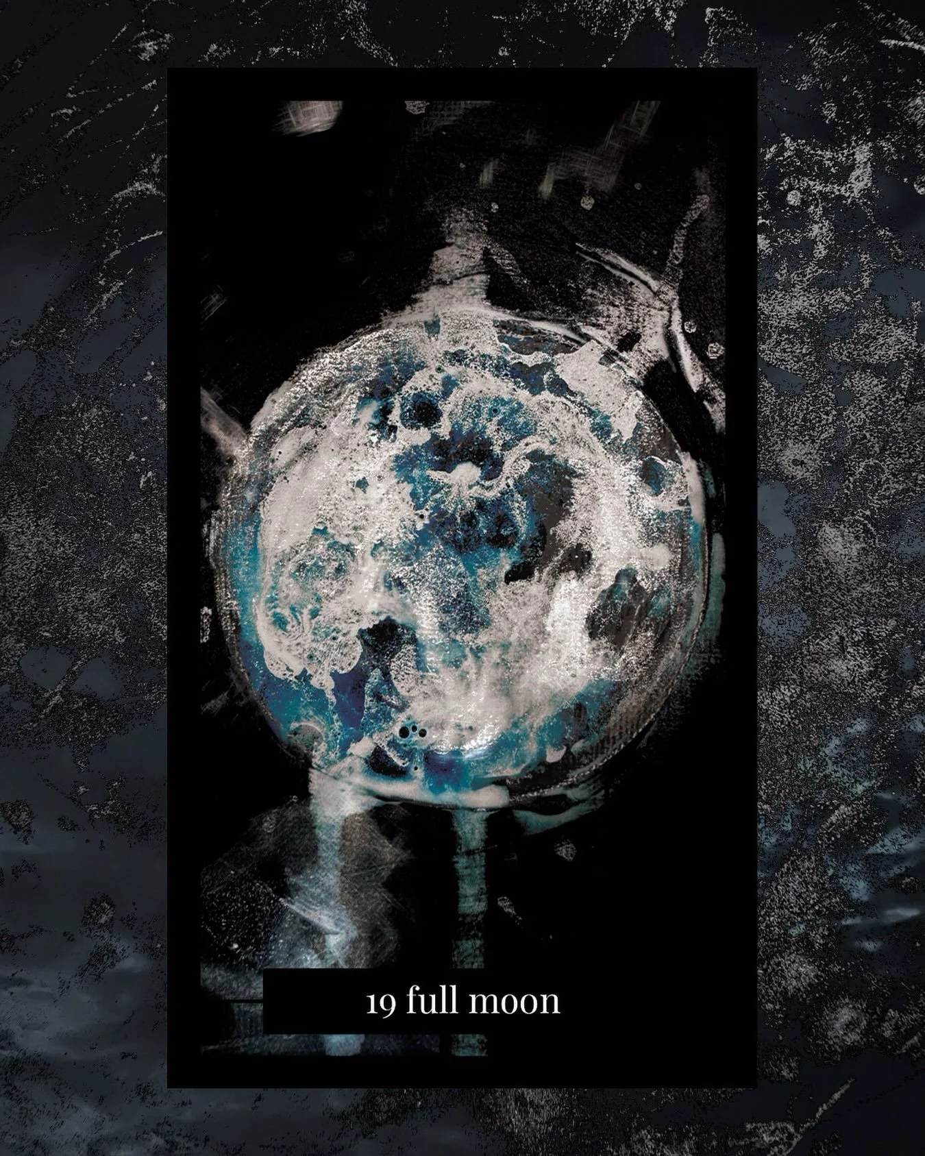 A sneak peek at the Full Moon card for Mythic Mourning: A Grief Oracle Deck.

&ldquo;The Moon reflects the hidden rays of the Sun. Under moonlight, unacknowledged aspects of our grief may be illuminated. Her fullness offers an invitation to integrati