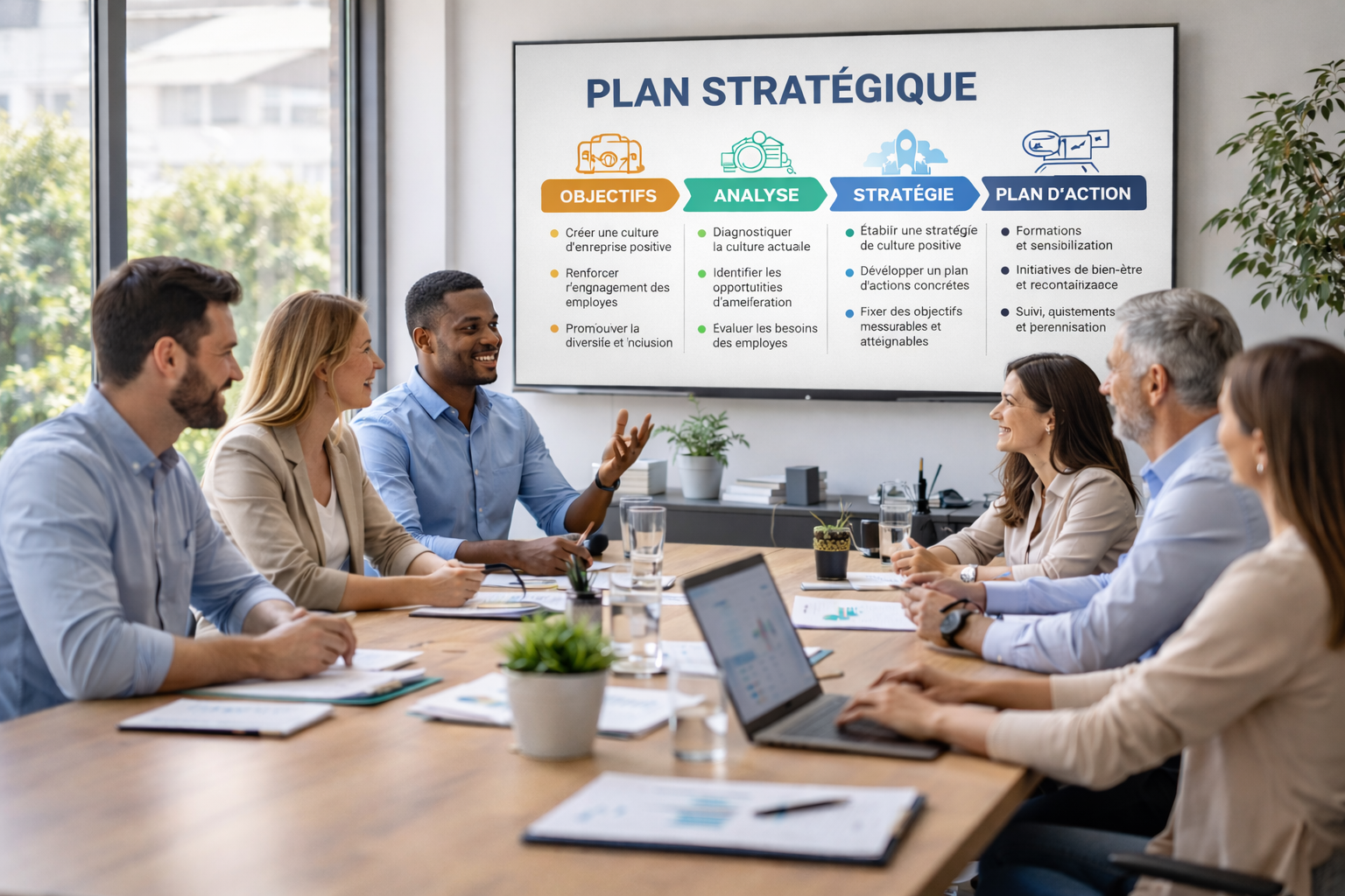 Plan stratégique pour améliorer la QVCT : objectif, diagnotic, plan d'actions,