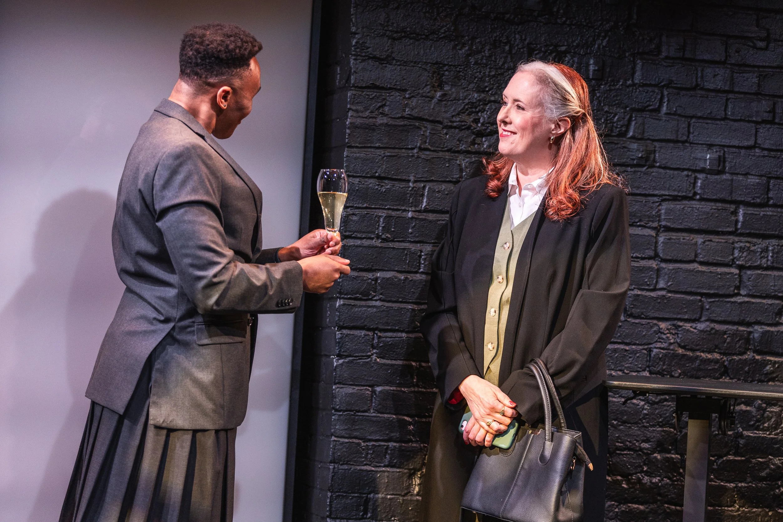 Audie welcomes Keira to the gala. (Photo: Adam Fontana)