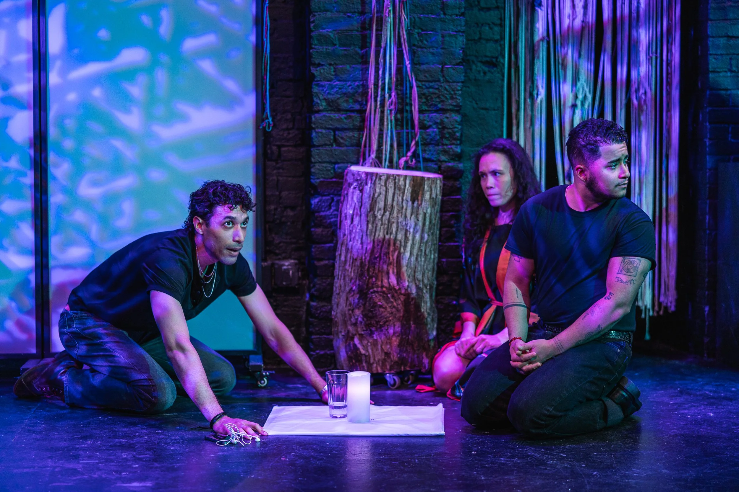 Hector, Rafa, and Lita's ghost complete a ritual to bring Rafa's power back. (Photo: Adam Fontana)