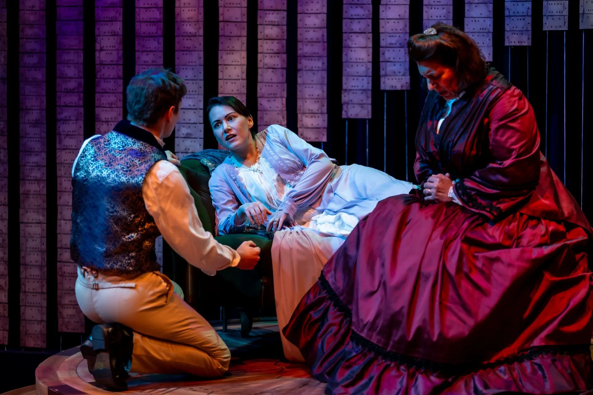 Ada, very ill, addresses her husband. (Photo: Matthew A. Schipper, Naples Creative)