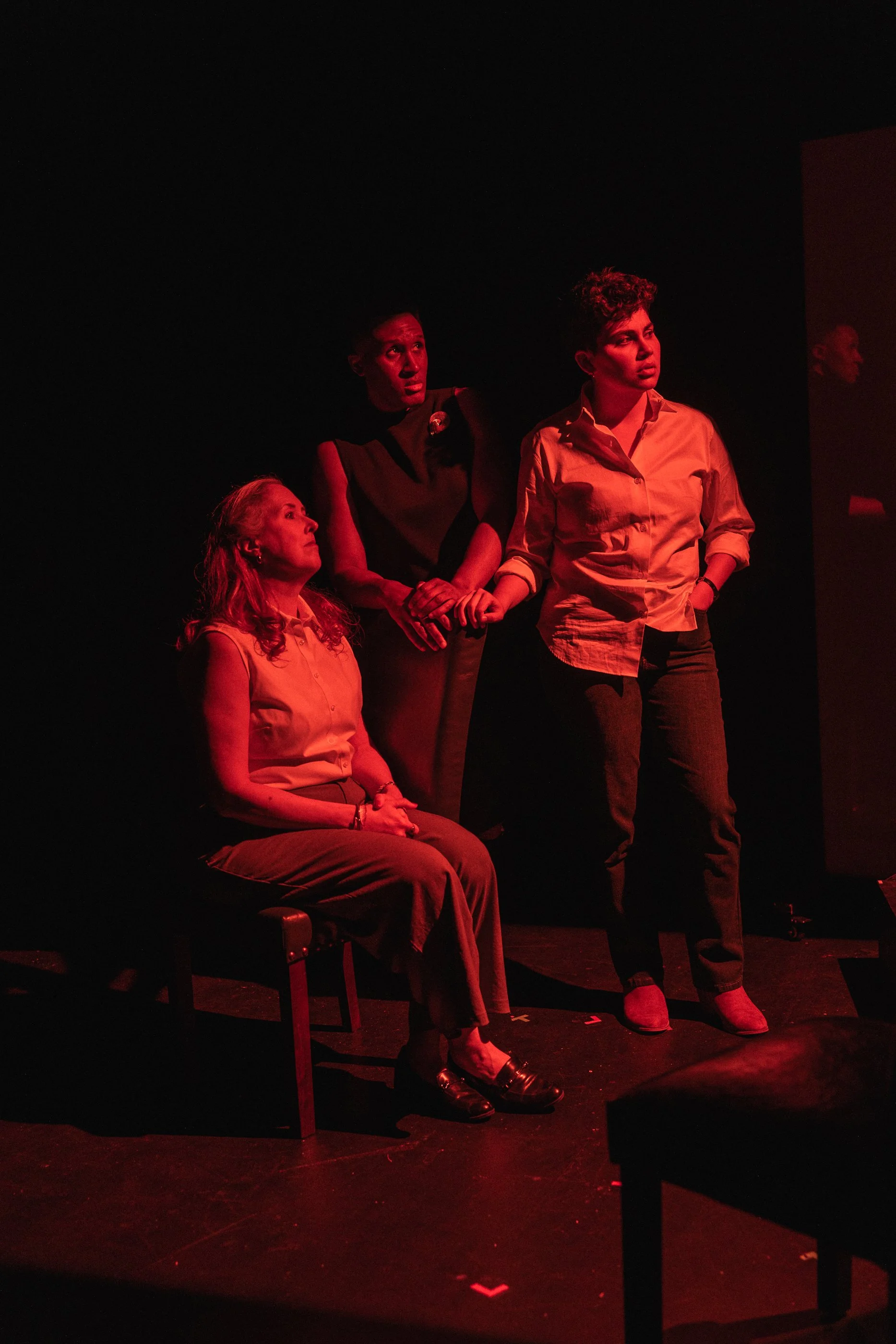 Keira, Audie, and Betz watch the sunset. (Photo: Adam Fontana)