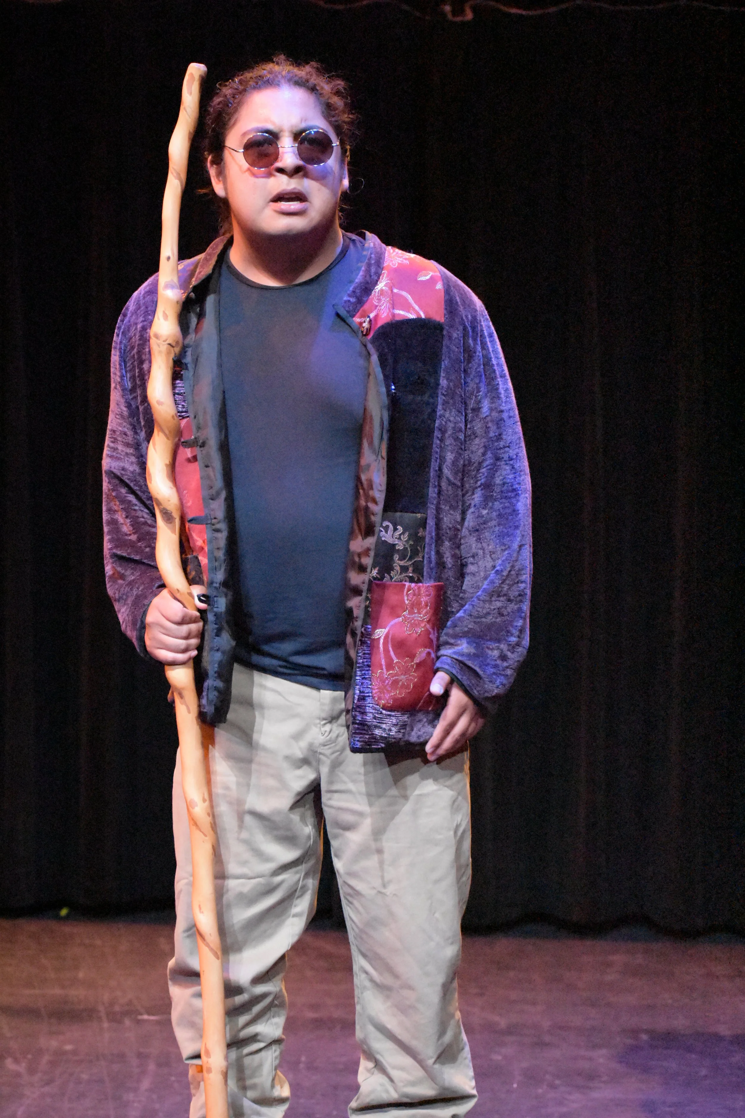 Tyresius tells Kreon about the consequences his actions will bring. 
(Photo: Hal Kohlman)