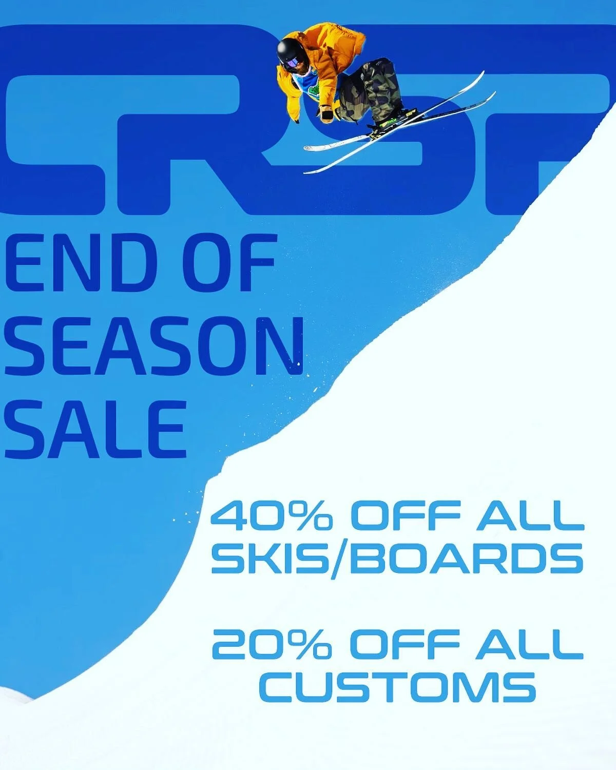 If you thought it couldn&rsquo;t get any better, it just did. 40% off of ALL of our inventory &amp; 20% off all custom orders! Get em&rsquo; while you still can!
.
.
.
.
.

#denvercolorado #coloradoskimanufacturer #denverskimanufacturer #coloradoskii