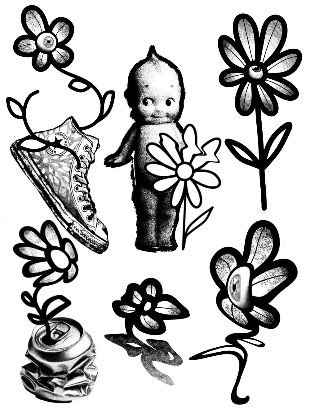AVAILABLE TATTOO FLASH — Distortion Society