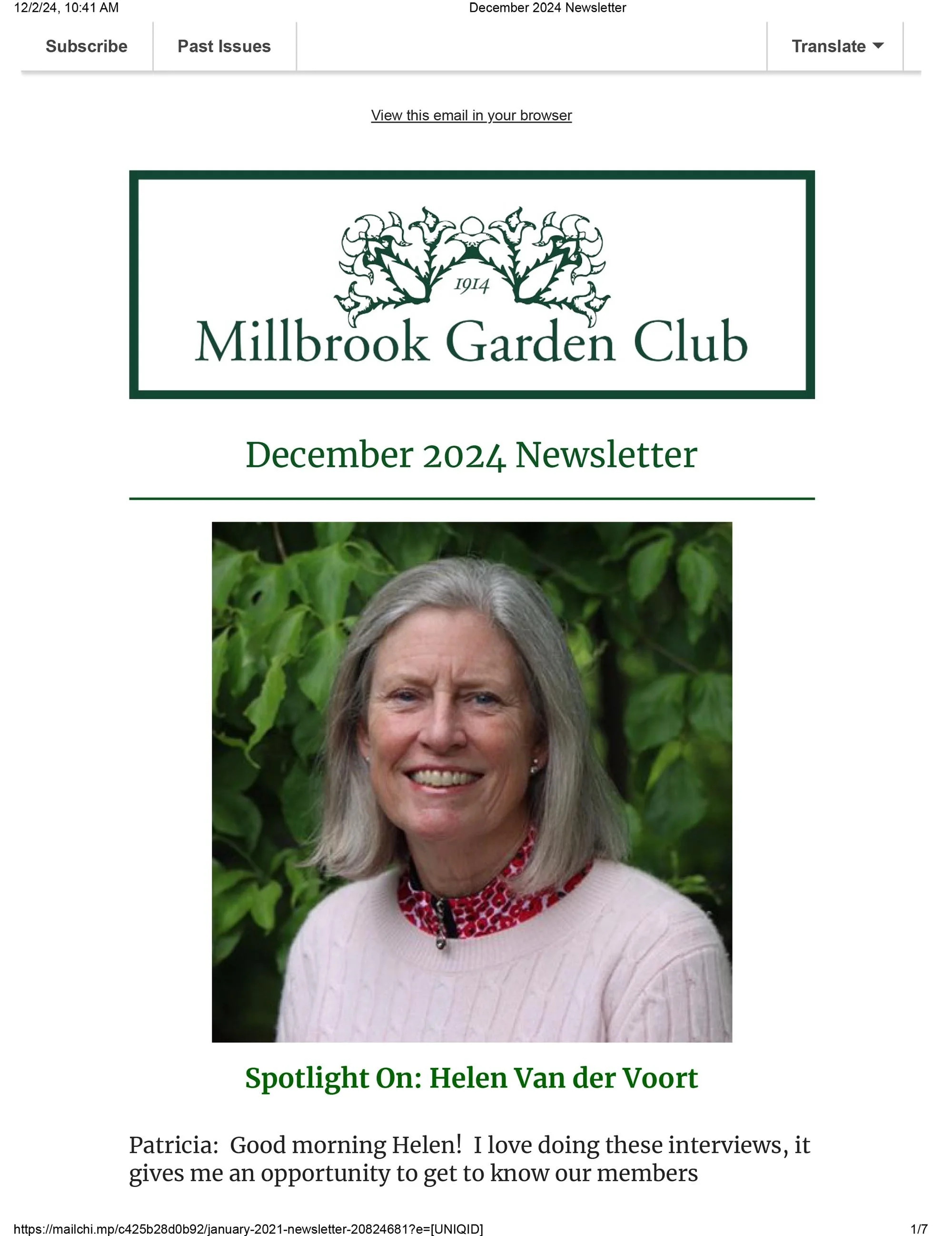 DECEMBER 2024 Newsletter