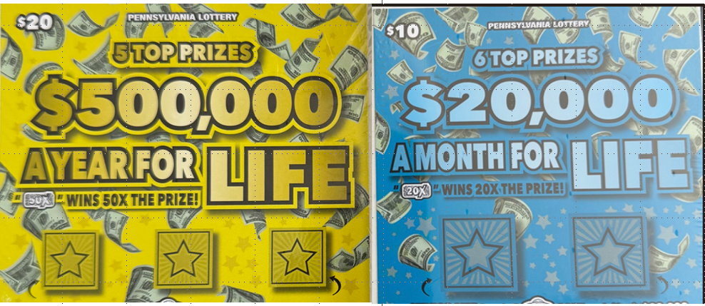 TWO TIMES THE LOTTERY FUN!  TWO FULL PA LOTTERY PACKS