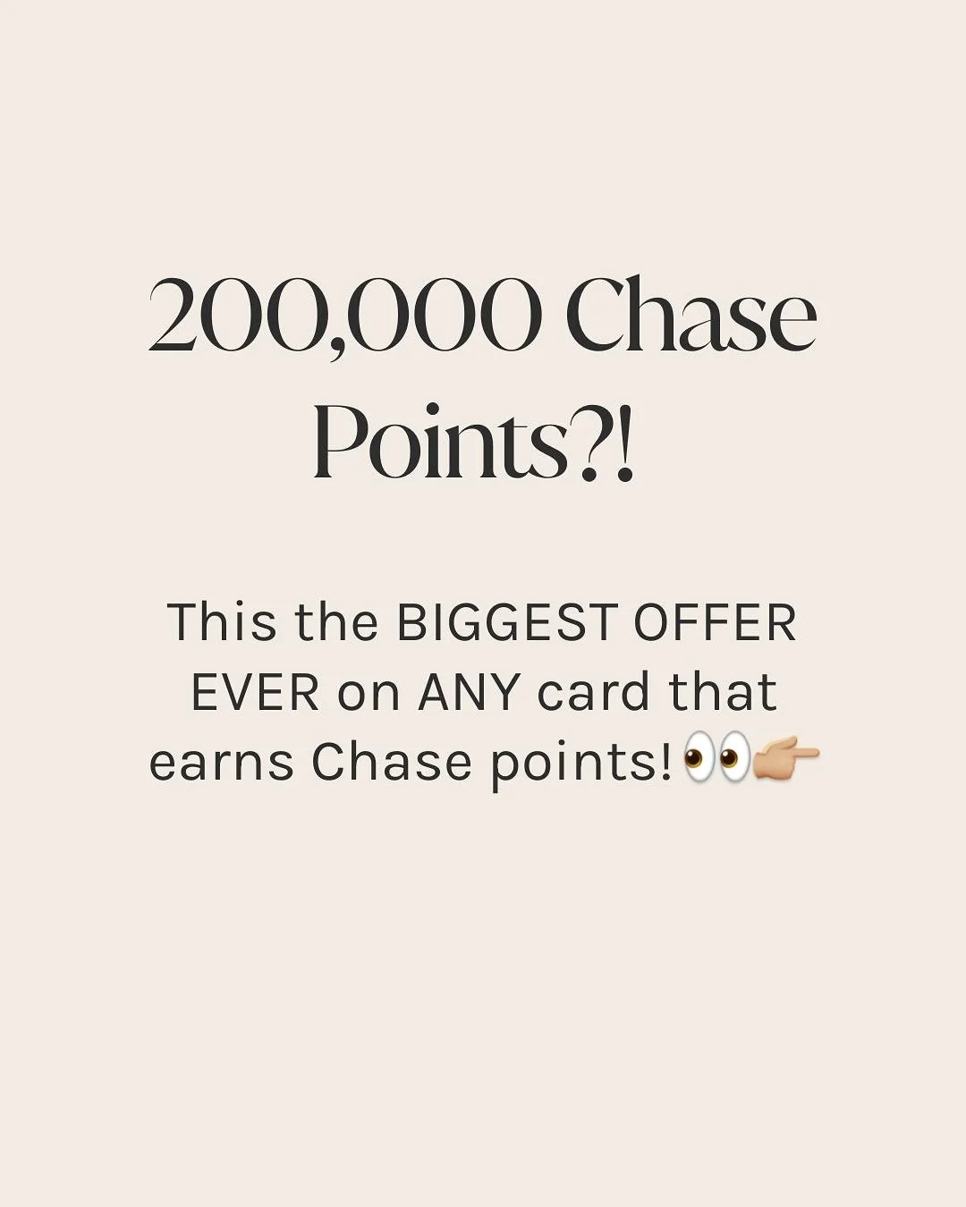 We&rsquo;ve NEVER seen a Chase welcome offer this high before and it most likely won&rsquo;t stay this high forever!

👉🏼 Comment &ldquo;Sapphire&rdquo; and I&rsquo;ll send you an ultimate guide to the Sapphire Reserve for Business℠

#chasesapphire 