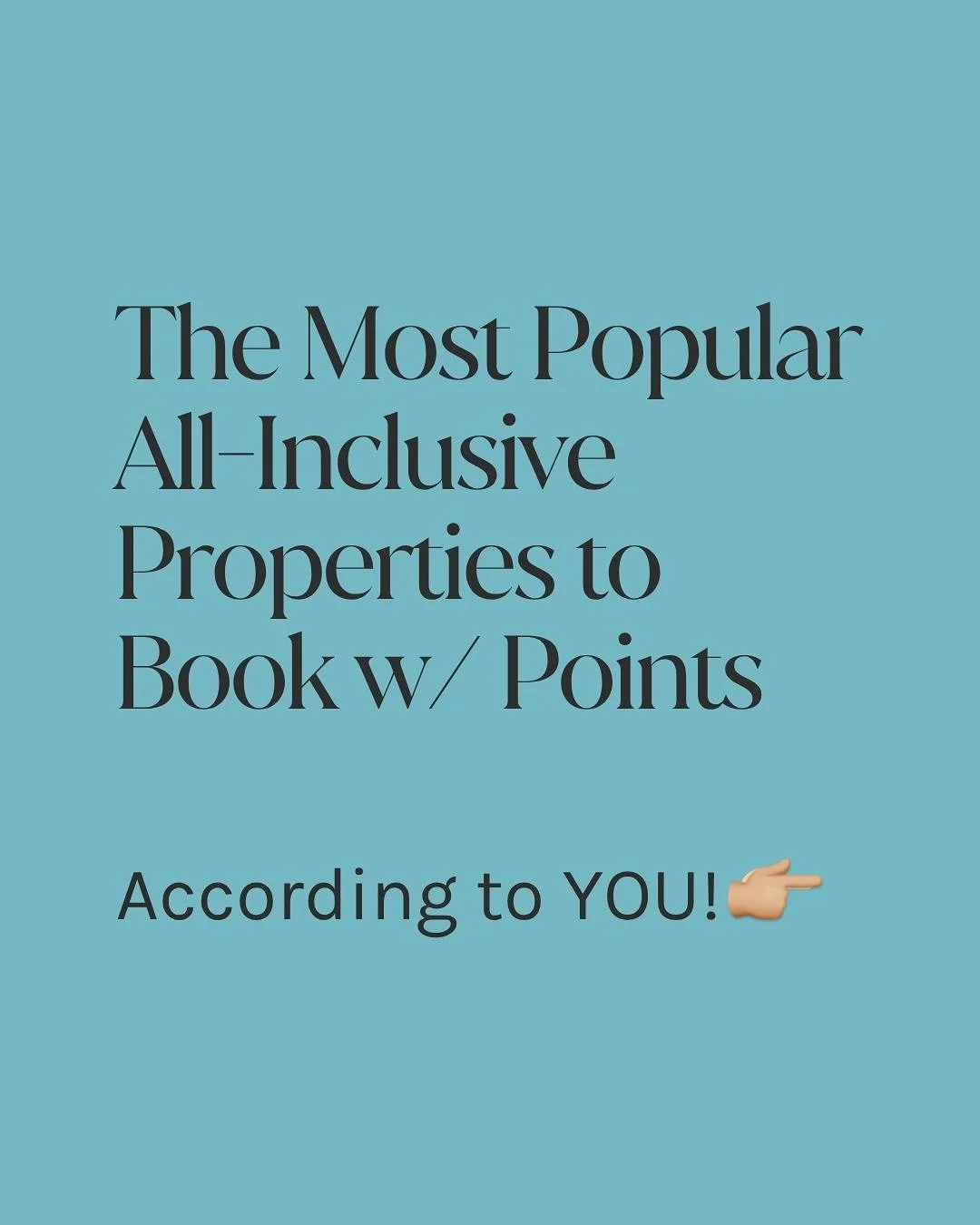 What&rsquo;s your favorite All-Inclusive property you&rsquo;ve booked on points?