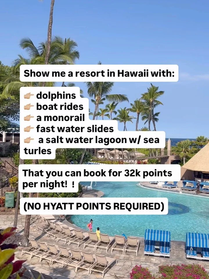 We LOVED our stay here!

👉🏼 Comment &ldquo;big island&rdquo; and I&rsquo;ll send you my strategy for how we booked the Hilton Waikoloa Village for an average of 32,000 points per night!