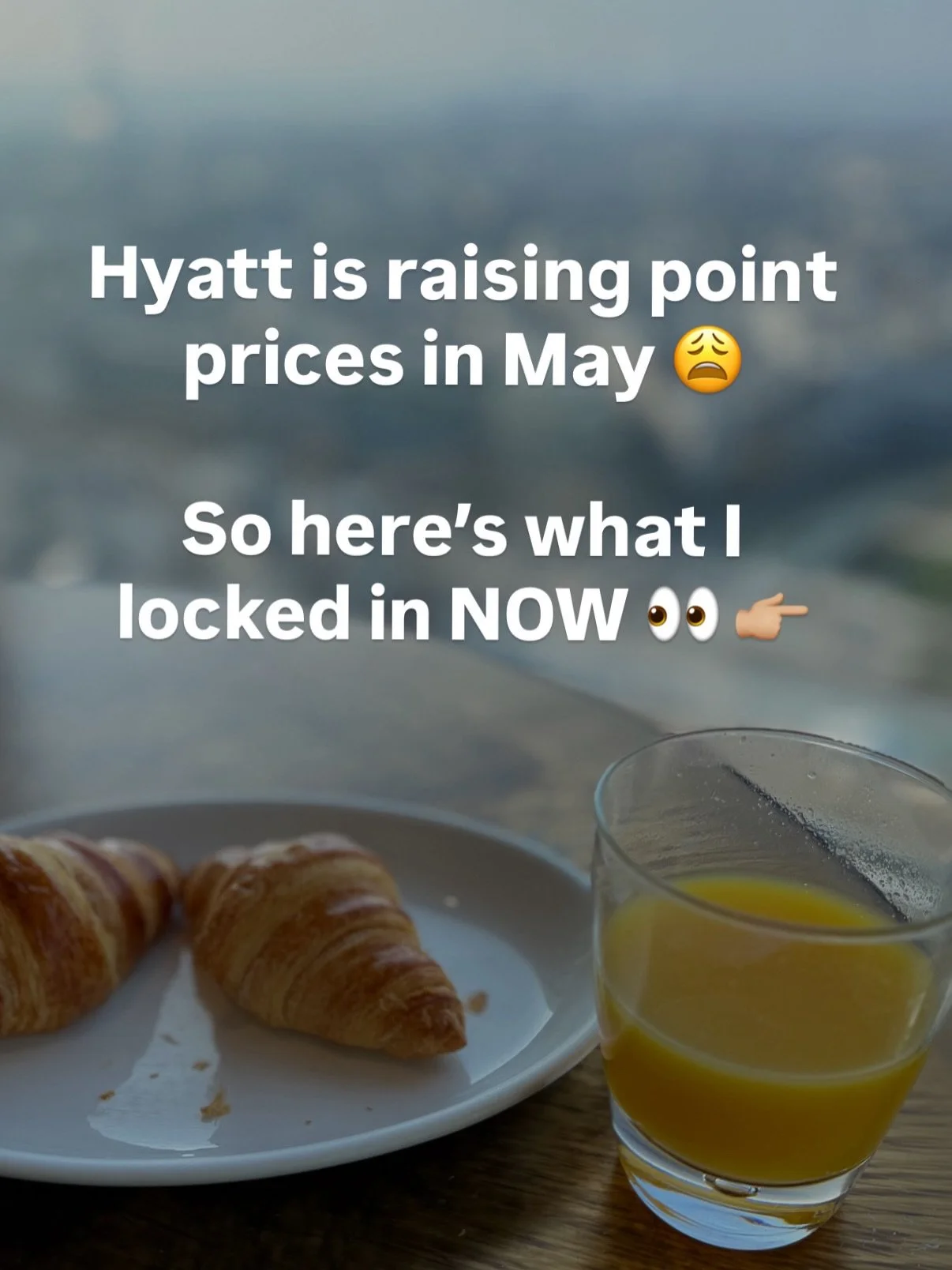 Don&rsquo;t wait if you have Hyatt points!

👉🏼 Comment &ldquo;link&rdquo; &amp; I&rsquo;ll send you my post all about the Hyatt changes coming in May!