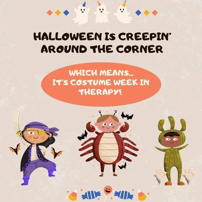 Come to your session next week in your best costume &ndash;
silly, spooky, sweet, or anything in between!
Let&rsquo;s make therapy festive and fun. 🧡

🎭 We can&rsquo;t wait to see what you come up with!

#CostumeWeek #TherapyCanBeFun #HalloweenInTh