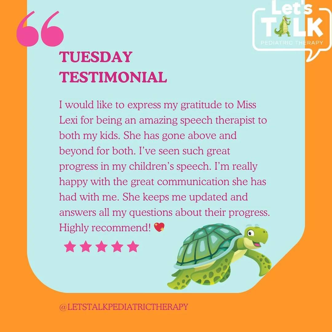 ⭐️⭐️⭐️⭐️⭐️

Feeling so grateful for families who take the time to share their experience. Every kind word reminds us why we do what we do.

Thank you for trusting us with your little one&rsquo;s communication + speech journey! 💛👶🗣️