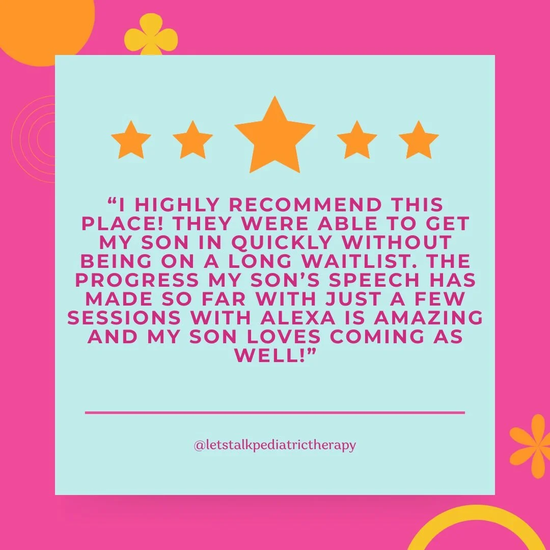 ⭐️⭐️⭐️⭐️⭐️

Nothing makes us happier than hearing about a child&rsquo;s success and seeing families feel supported throughout their therapy journey! 💬💙

We&rsquo;re honored to help children build confidence in their communication skills, and we&rsq