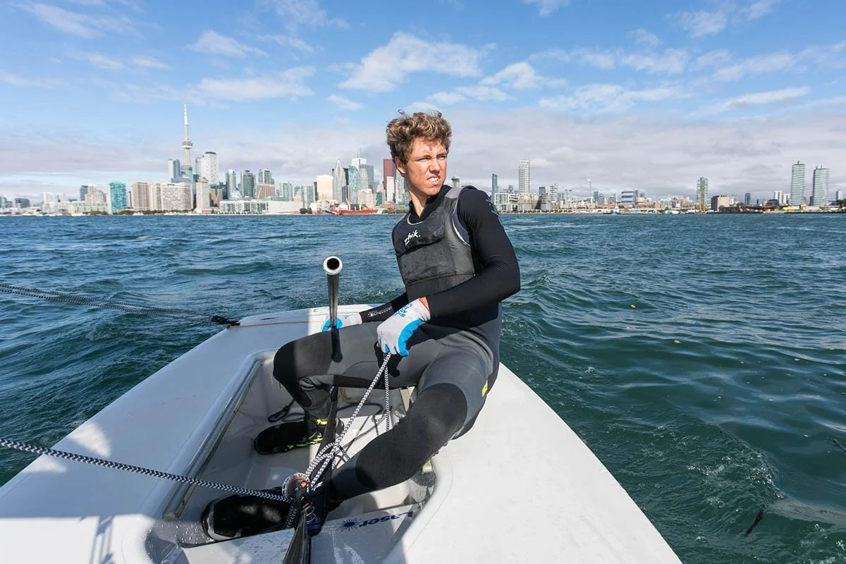 Norman Struthers participates in sailing as part of a movement story.