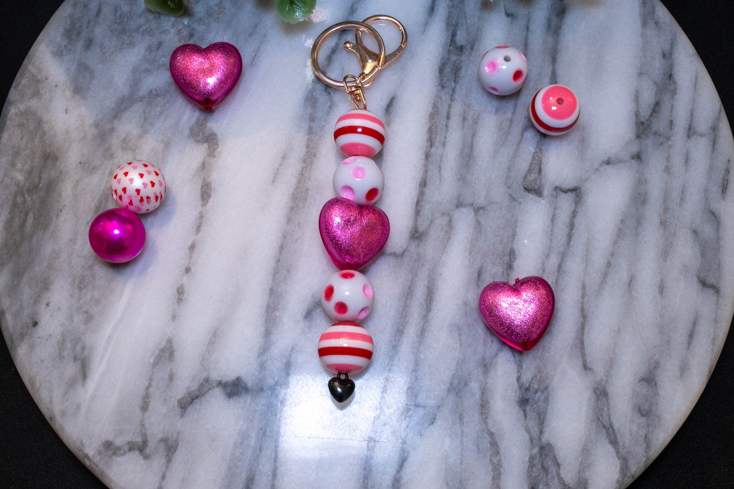 Valentine's Hearts Acrylic Key Chains