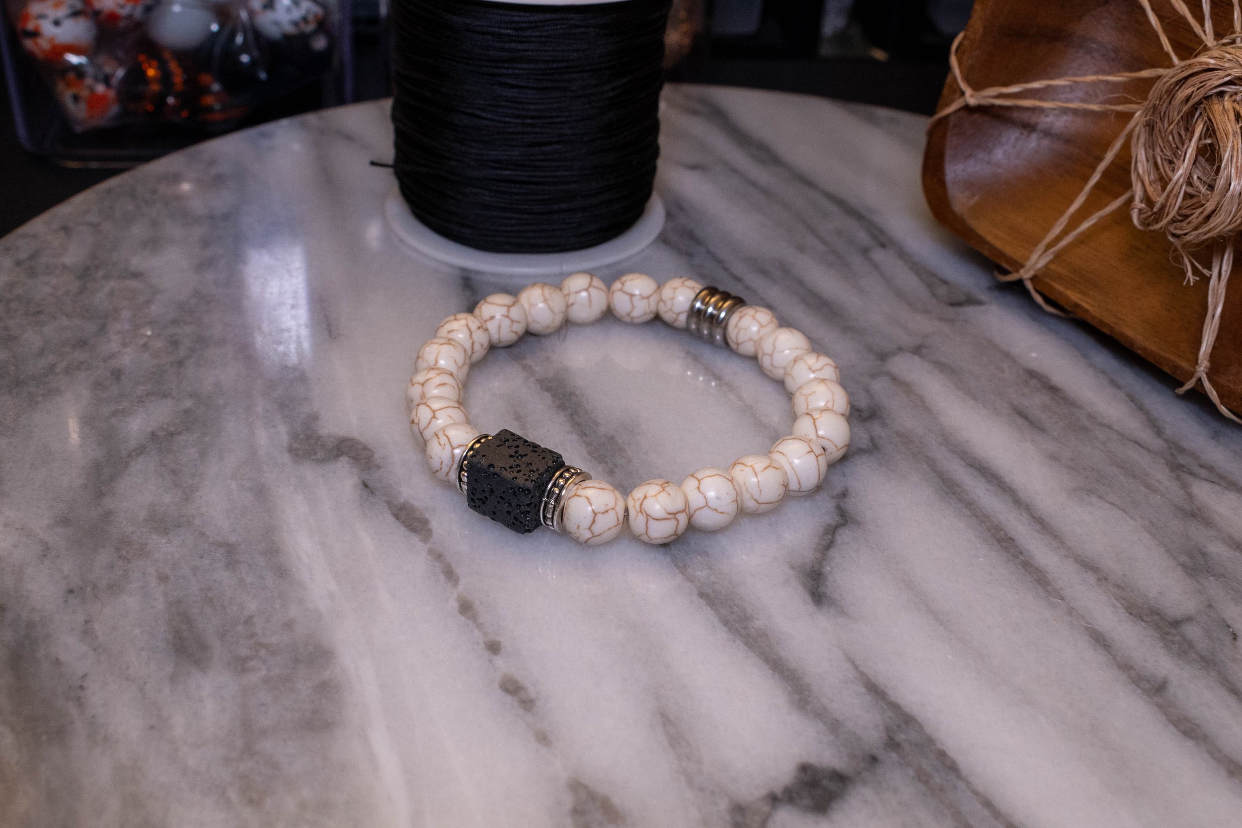 Lava Stone Beads Viking Bracelet -Viking Arm Ring - Viking Jewelry –  Relentless Rebels