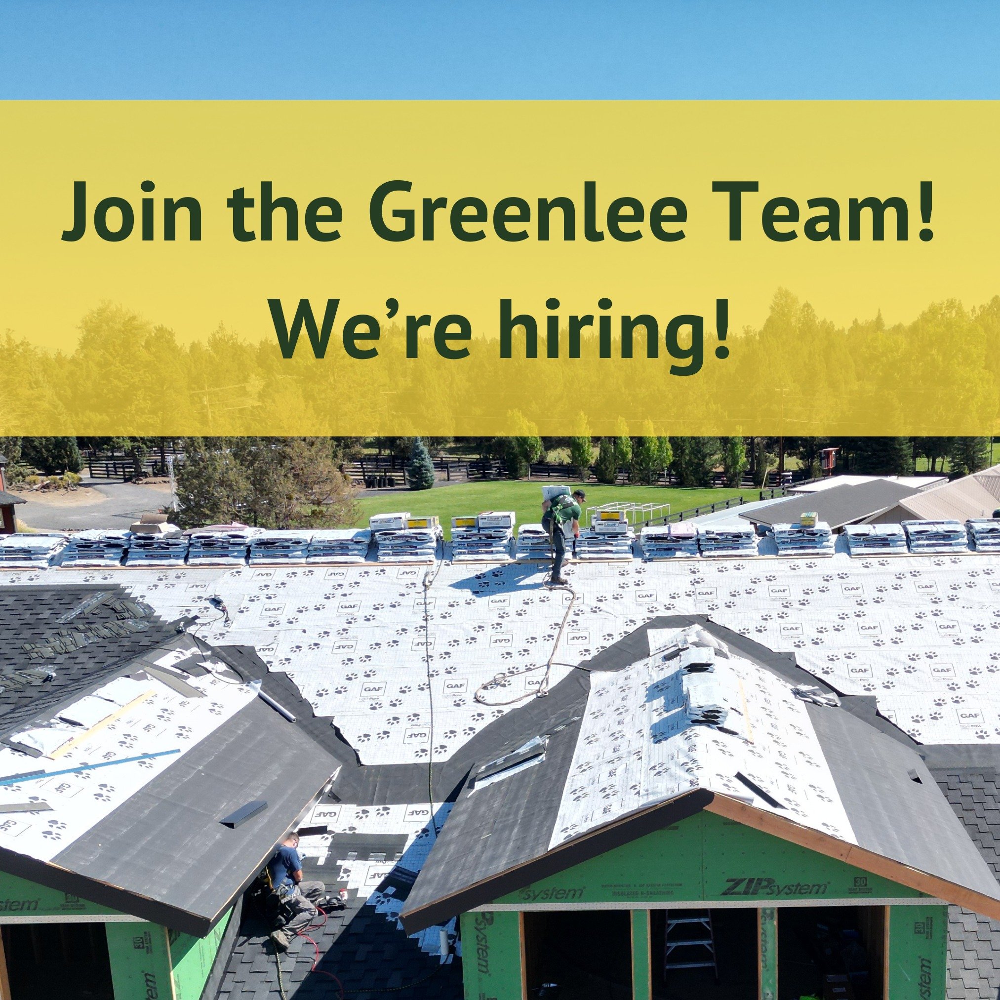 We're hiring roofers and tear off laborers! Apply today!

 https://www.greenleeroofing.com/join-our-team