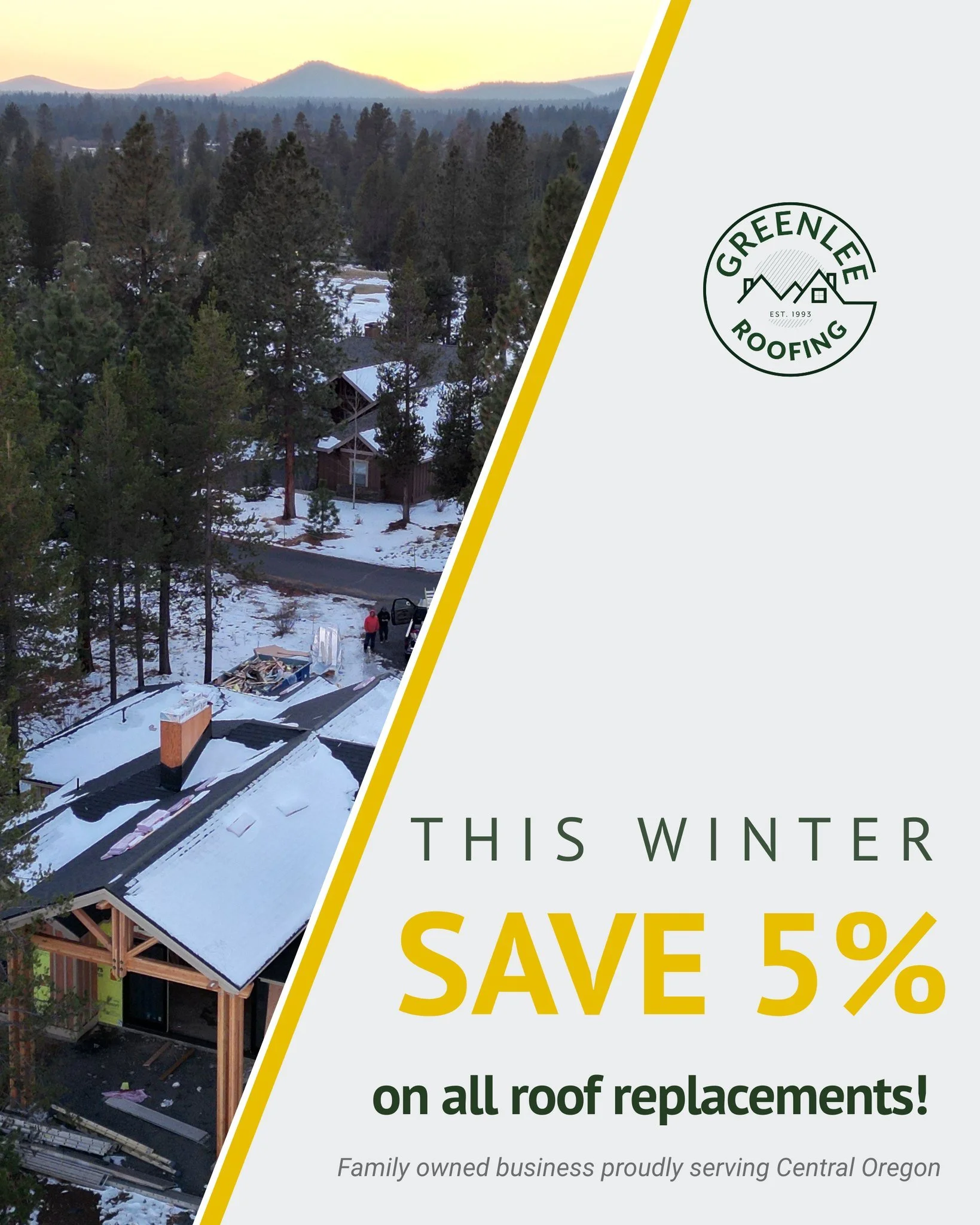 Central Oregon Homeowners- don't miss out on this limited time offer! Save money and time by acting now and avoiding the summer rush! 

 Contact us (541) 316 - 9567 or https://www.greenleeroofing.com/contact