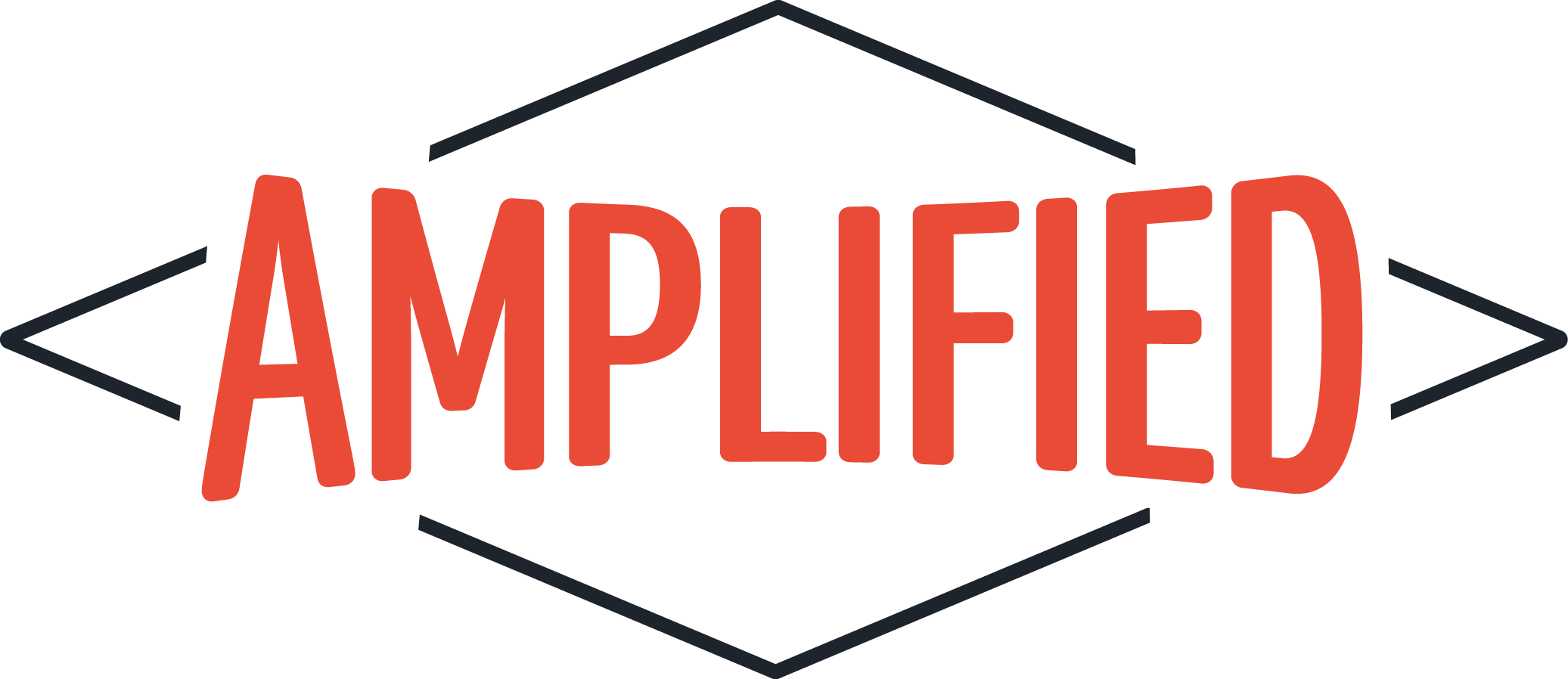 Bold red text reads 'AMPLIFIED' with a black background.