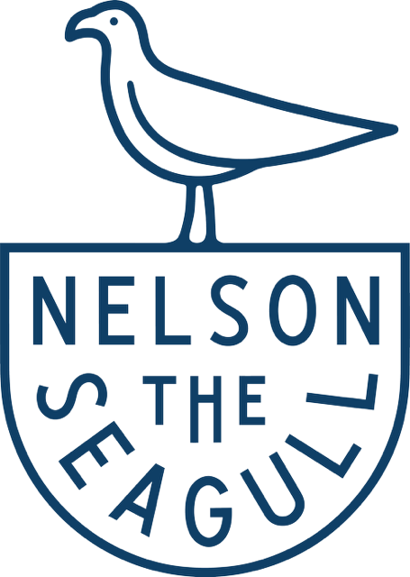 Logo of Nelson The Seagull with an illustration of a Seagull above the text