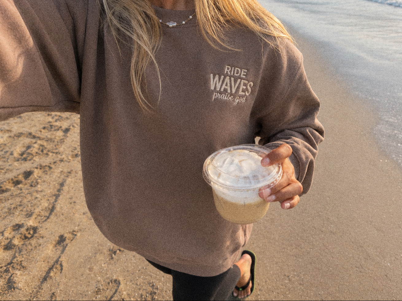 Ride Waves Praise God Crewneck