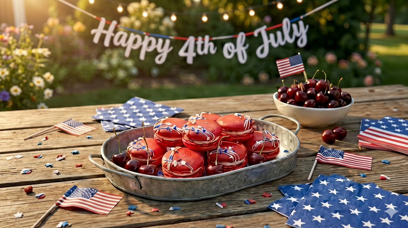 Fourth of July Macarons