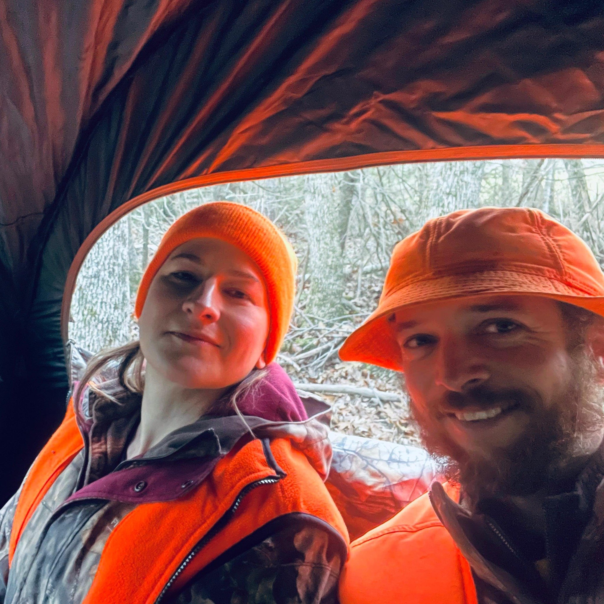 Trying to motivate myself to get after some spring 🦃🦃🦃 by laughing at dorky photos from last fall of me and mah dude @d.lynch.225 in a deer blind. 

I swear I heard gobbles back in my woods right up until opening day, and they&rsquo;ve been silent