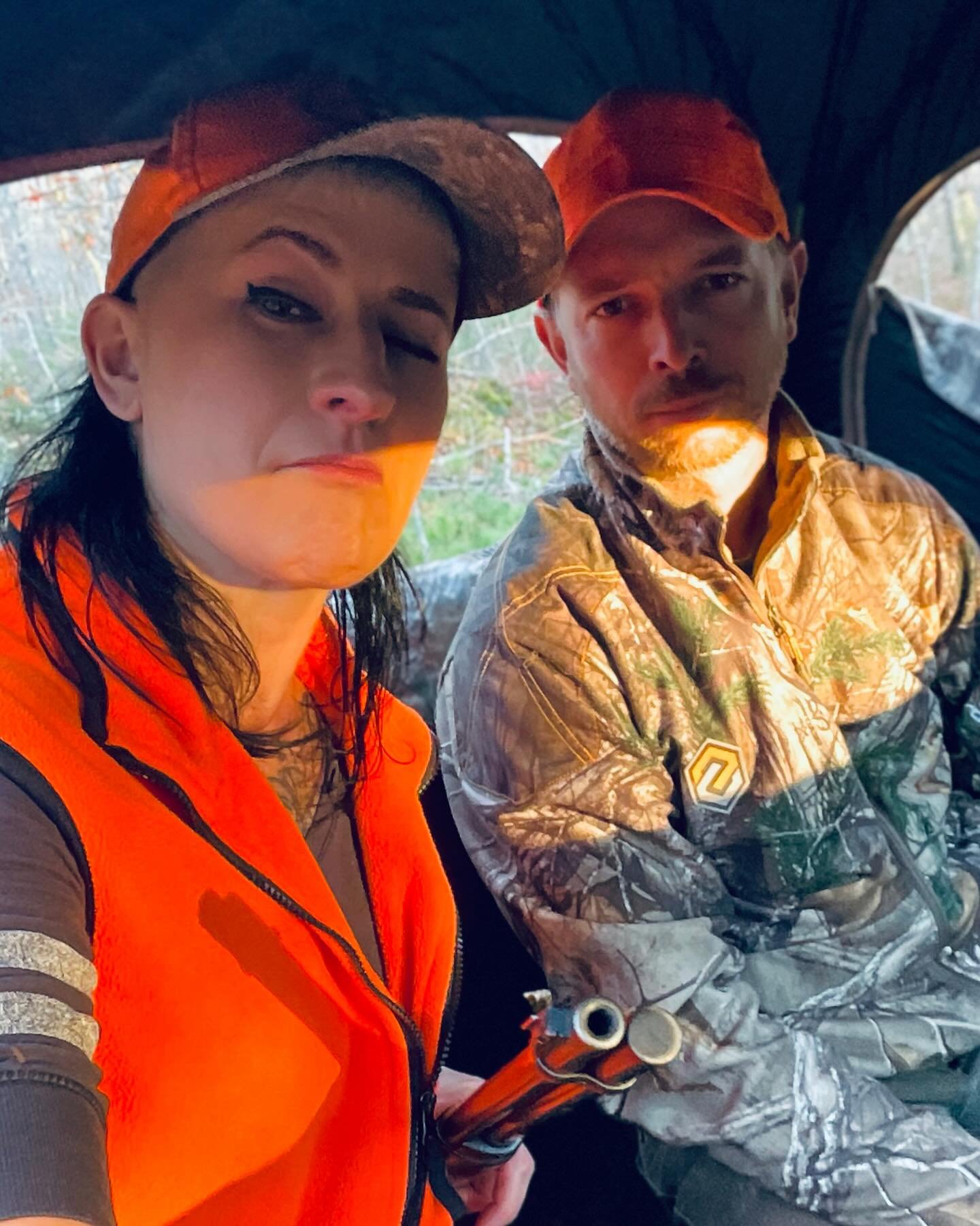 My hands smell like deer piss and my left butt cheek is frozen into place&hellip;sounds about right. Happy November!

(@d.lynch.225 continues his record of inspiring my derpiest faces)
#deerhuntingseason #hunttoeat #eatwild