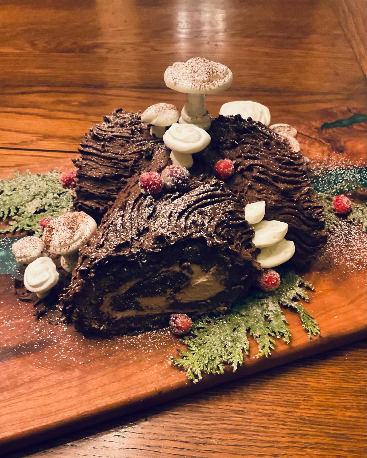 What do we do when it&rsquo;s too cold to spend all our time outside in the forest? DUH we spend two days creating a cake that looks like the forest instead. 

We&rsquo;ll call this a &ldquo;Buche d&rsquo;Ann&eacute;e Nouveau&rdquo; though since a 2-