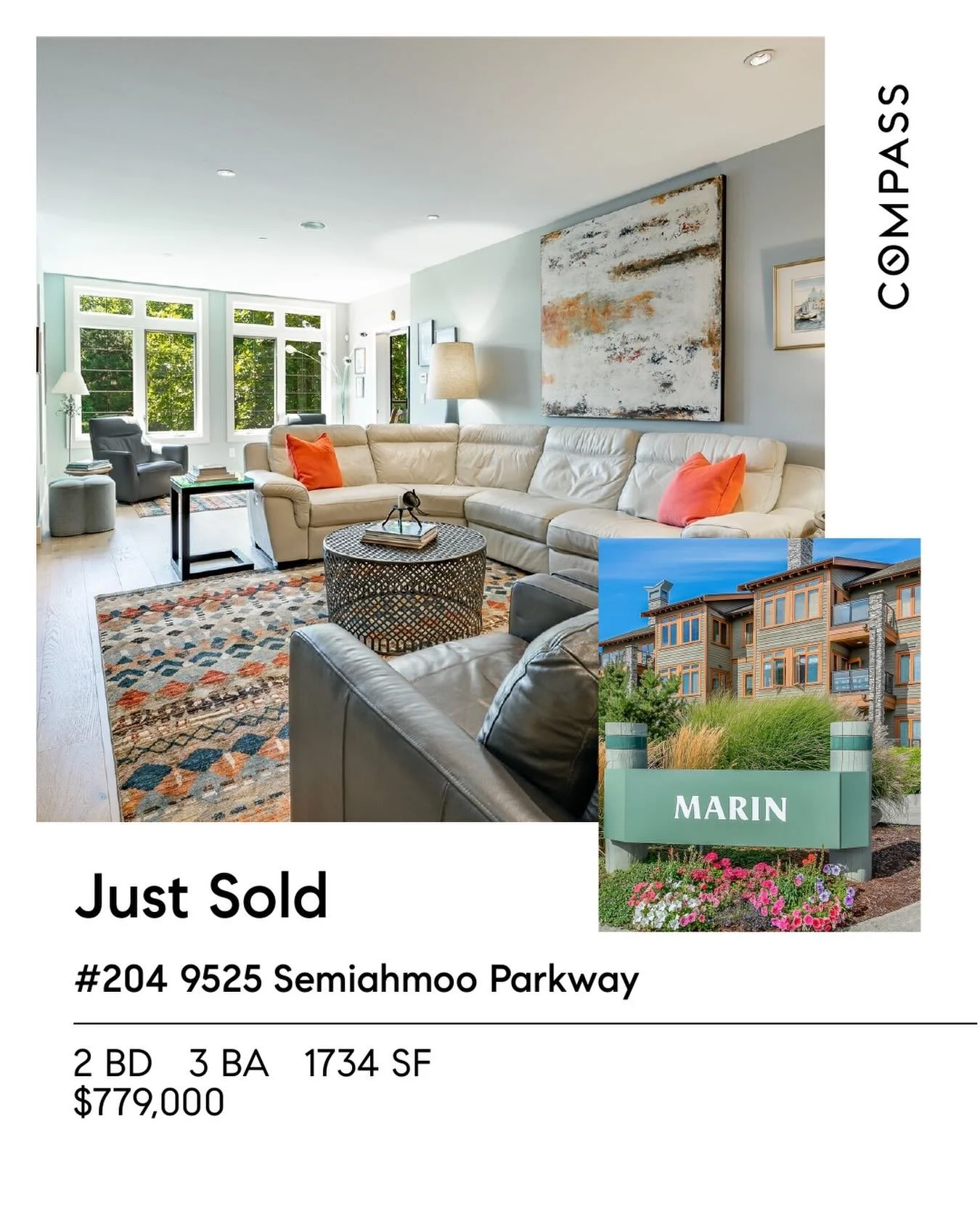 Just Sold in Semiahmoo! Congratulations to my wonderful clients on selling their condo and starting this next chapter. Here&rsquo;s wishing the new owners many happy years of long beach walks and beautiful sunsets 🧡

#semiahmoo 
#whatcomcountyreales