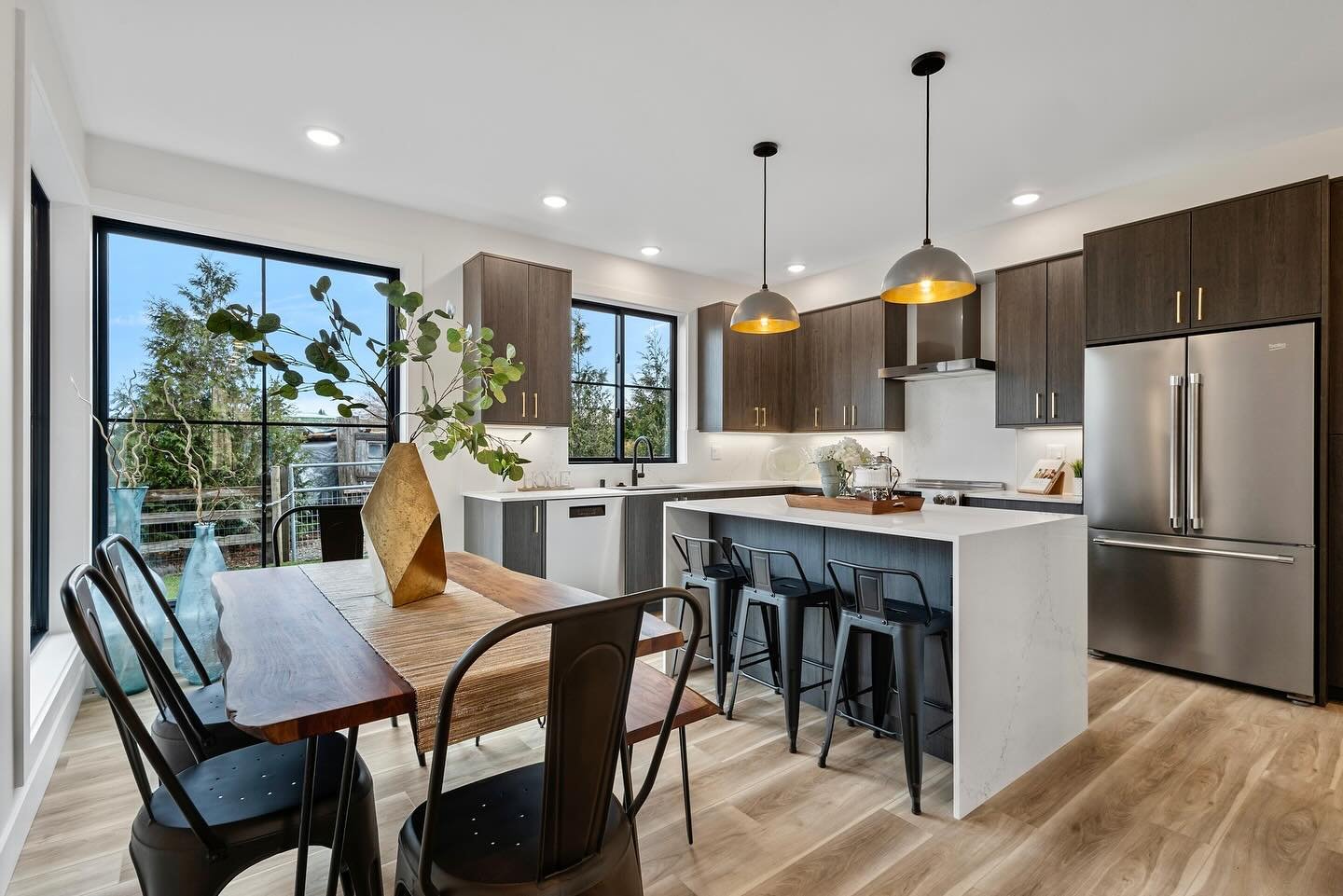 This is the 3rd floor plan staged for the new Riverwalk community in Lynden. Walking distance to everything Lynden has to offer with beautiful Mount Baker views. Contact @sheridavis.realtor.designer for a tour. Photography @blindhatpro #lyndenwashing
