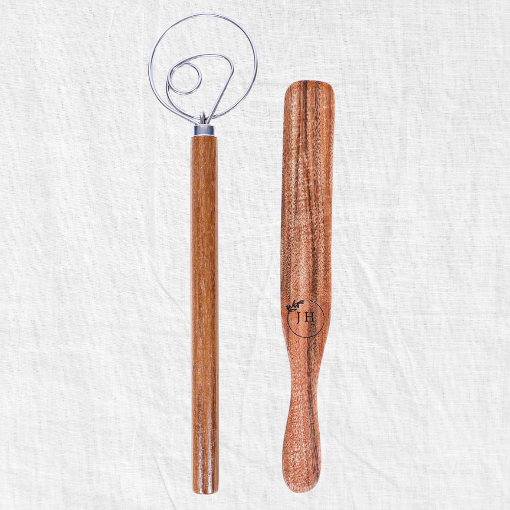 Teak Whisk &amp; Spurtle Set
