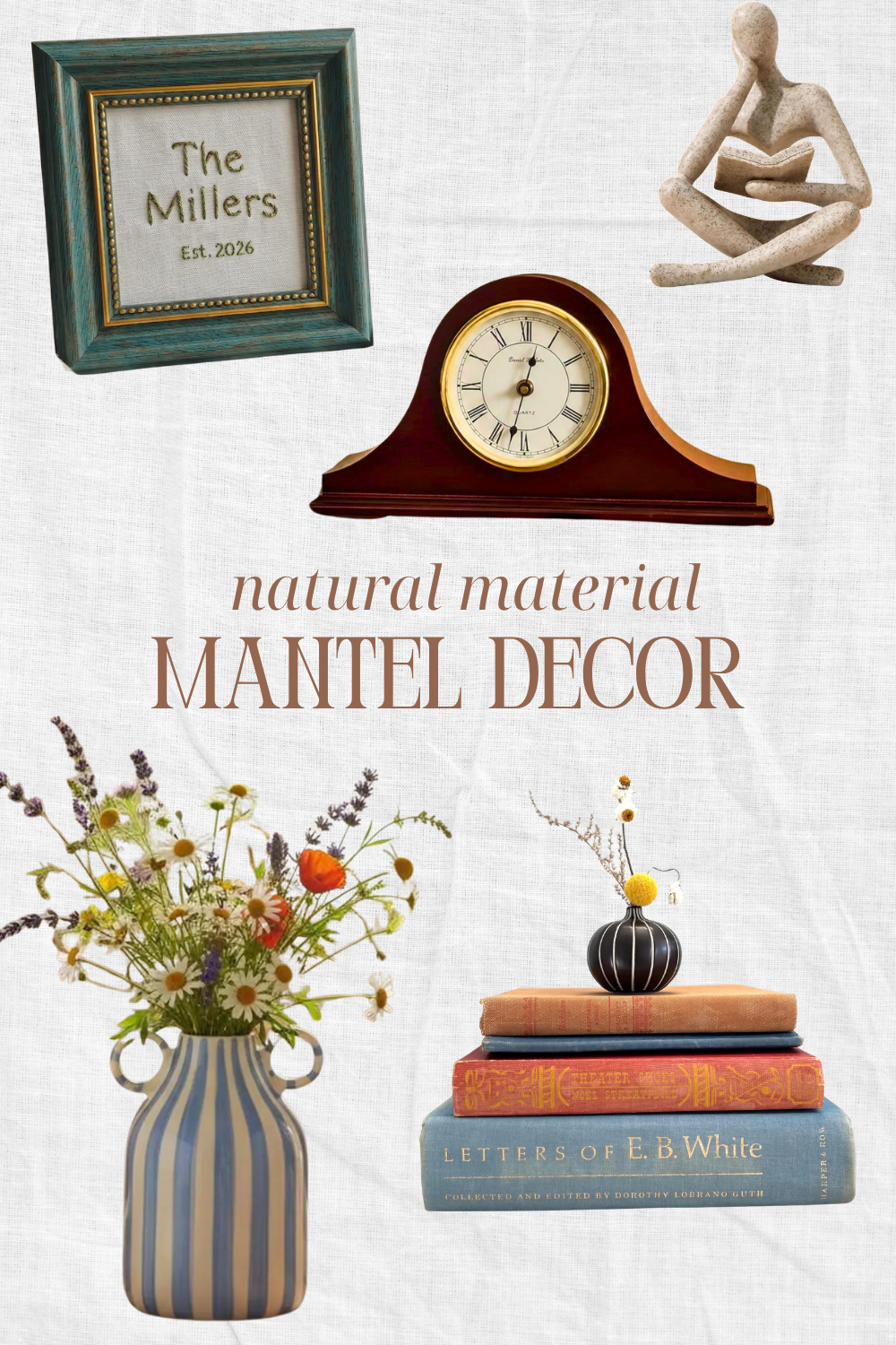 Natural Material Mantel Decor