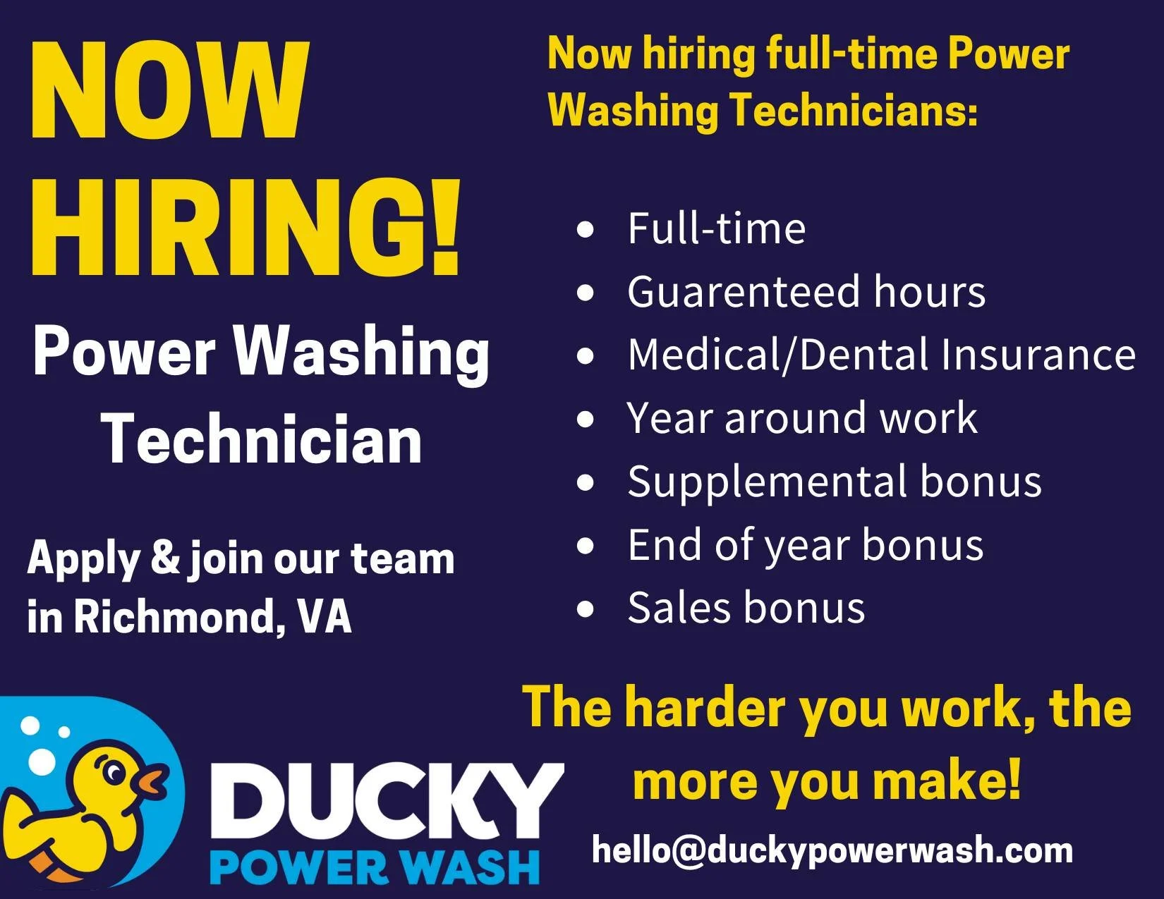 Know anyone looking for a job? Send some new ducks our way! π¦ We're hiring!