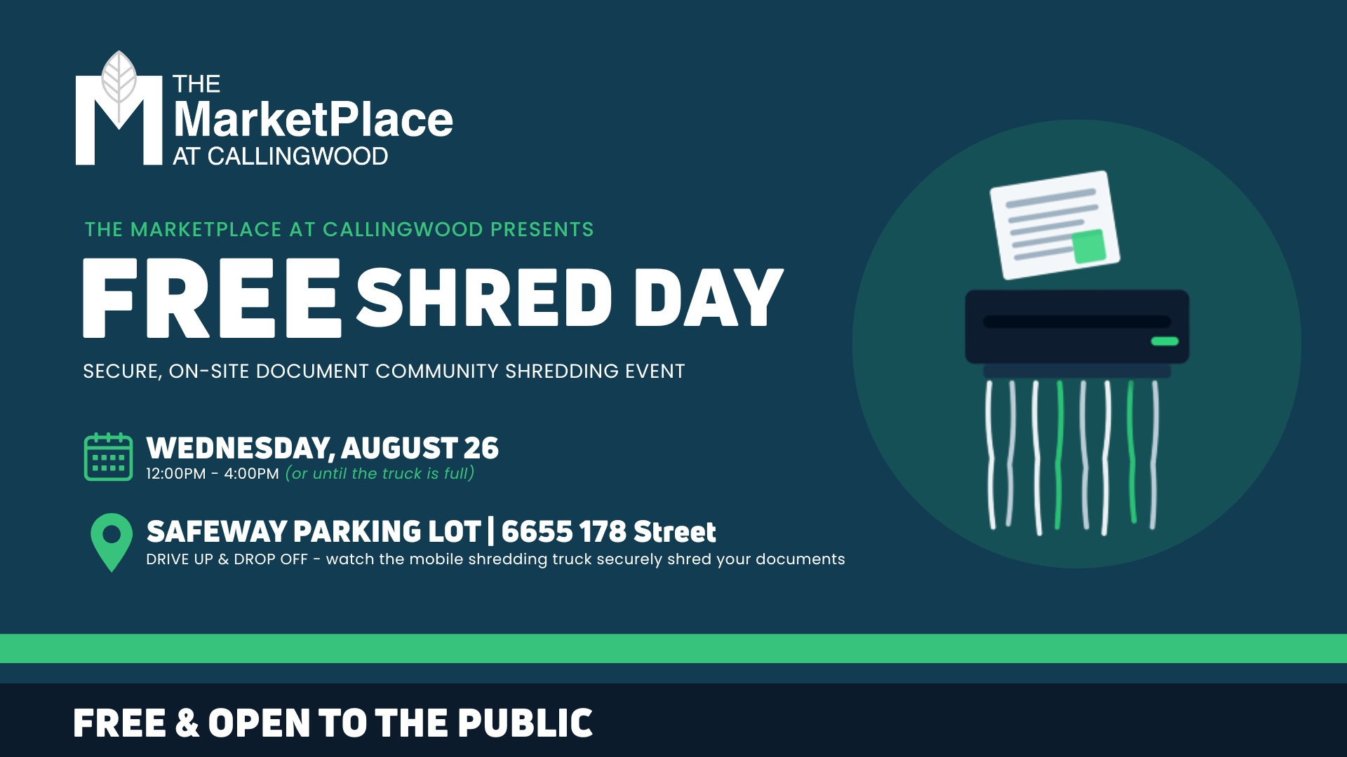 Free Community Shredding Day at Callingwood