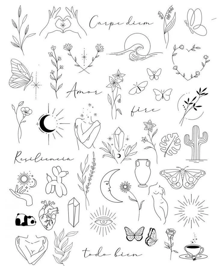 Simple Linear Tattoos