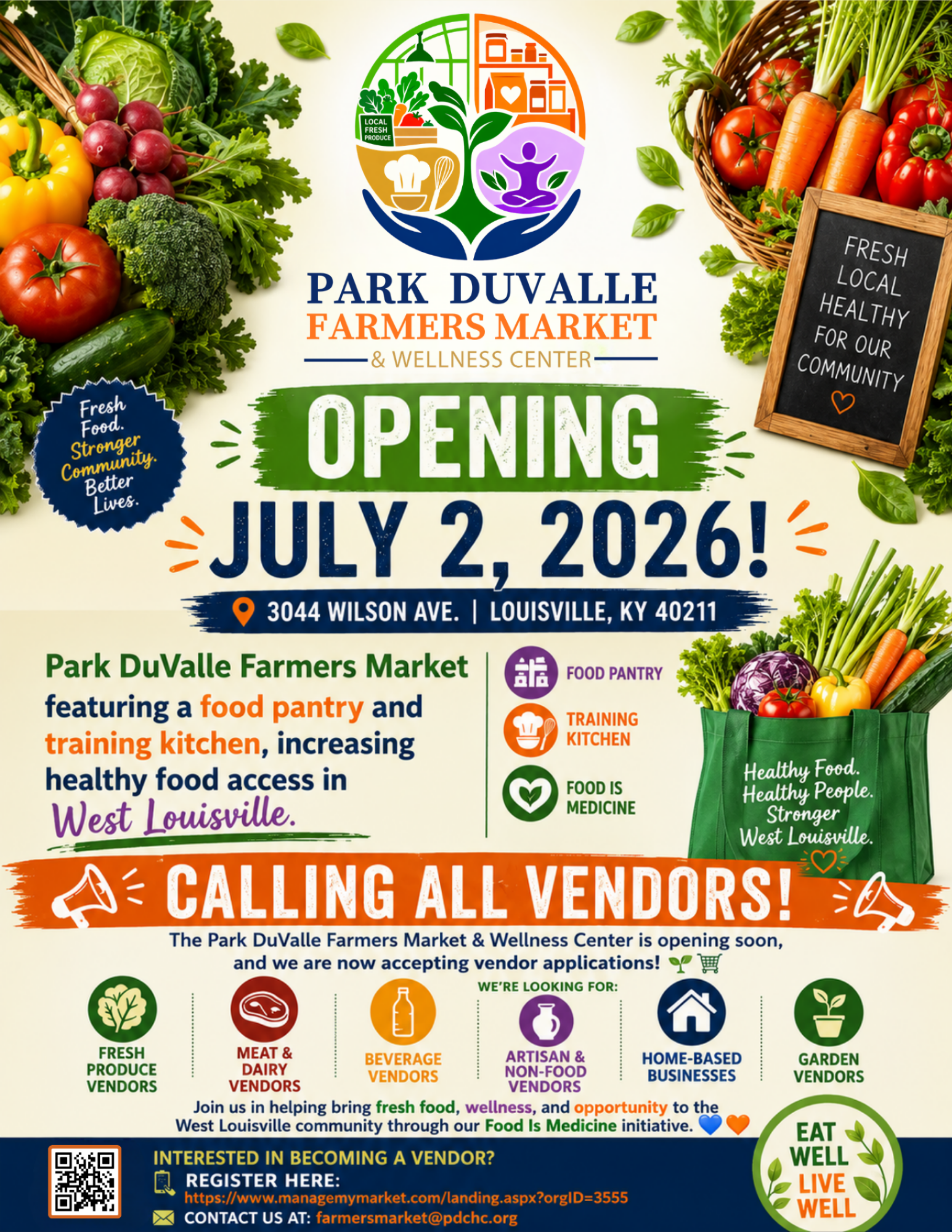 Community Announcement: Park DuValle Farmers Market Grand Opening!