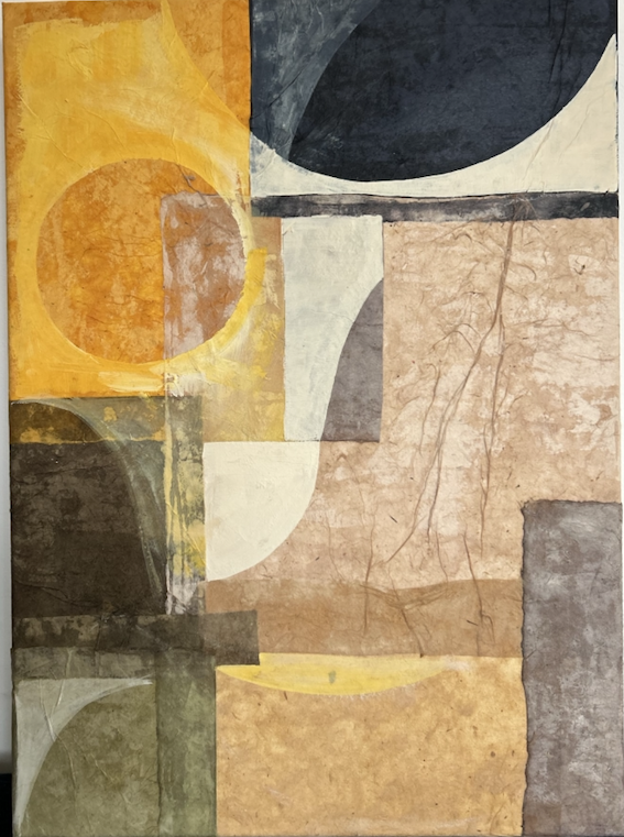 Dorsal - Im besten Licht (In the best light). 2025
40x55cm
Lokta Paper and Acrylic on Canvas
1'440€