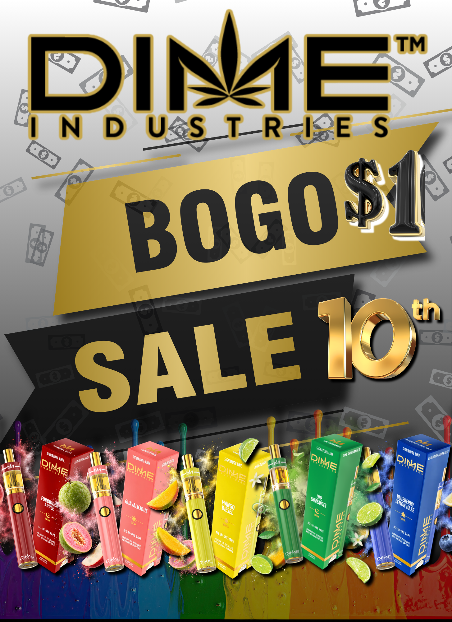 Dime Industries BOGO $1 October 10th