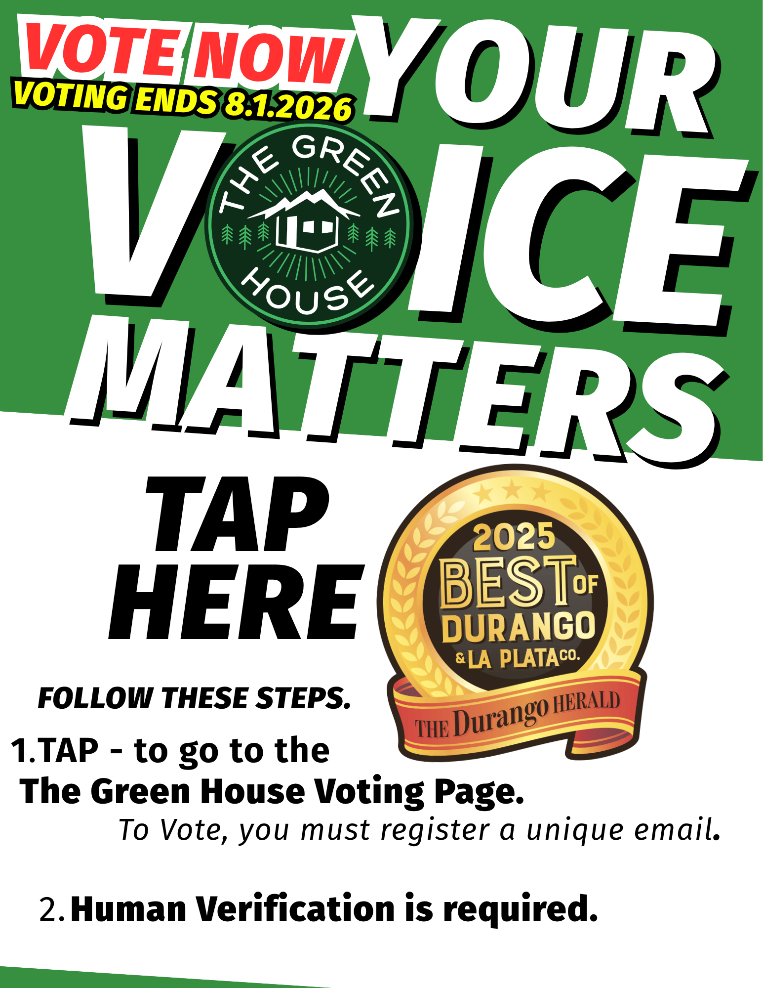 The Best of Durango is the The Green House
