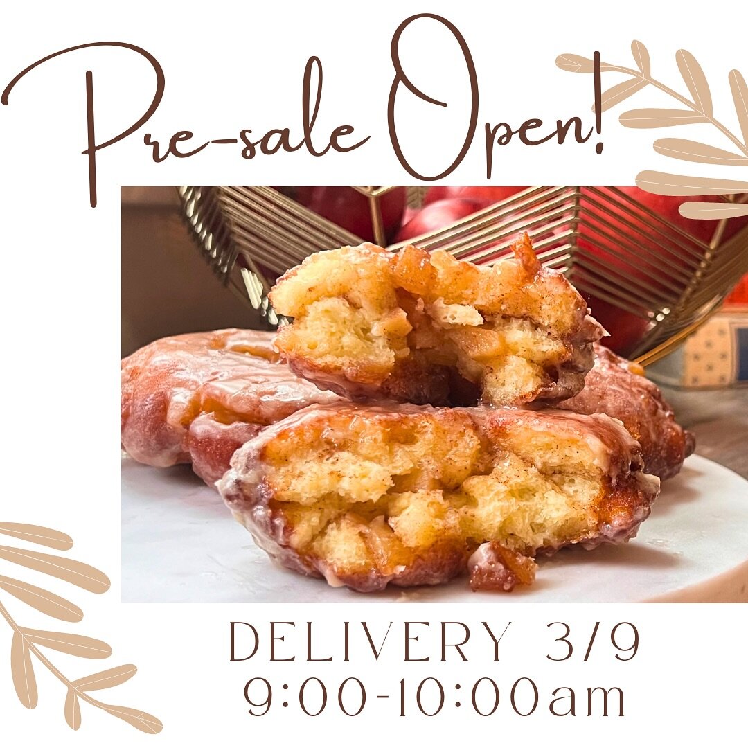 Exciting update! The pre-sale for my delicious gluten-free Apple Fritters is back! This week, I&rsquo;m offering deliveries on Saturday, March 9th from 9:00-10:00 am. Don&rsquo;t forget to choose your preferred delivery location at checkout! (Prefer 