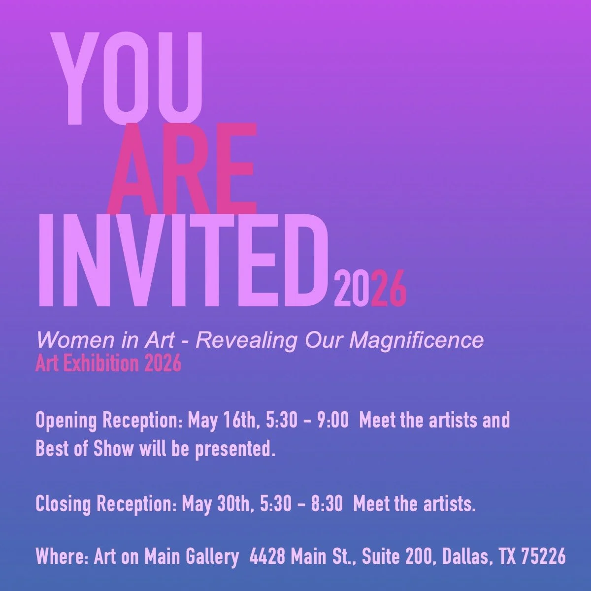 Women in Art - Revealing our Magnifience Art Exhibition