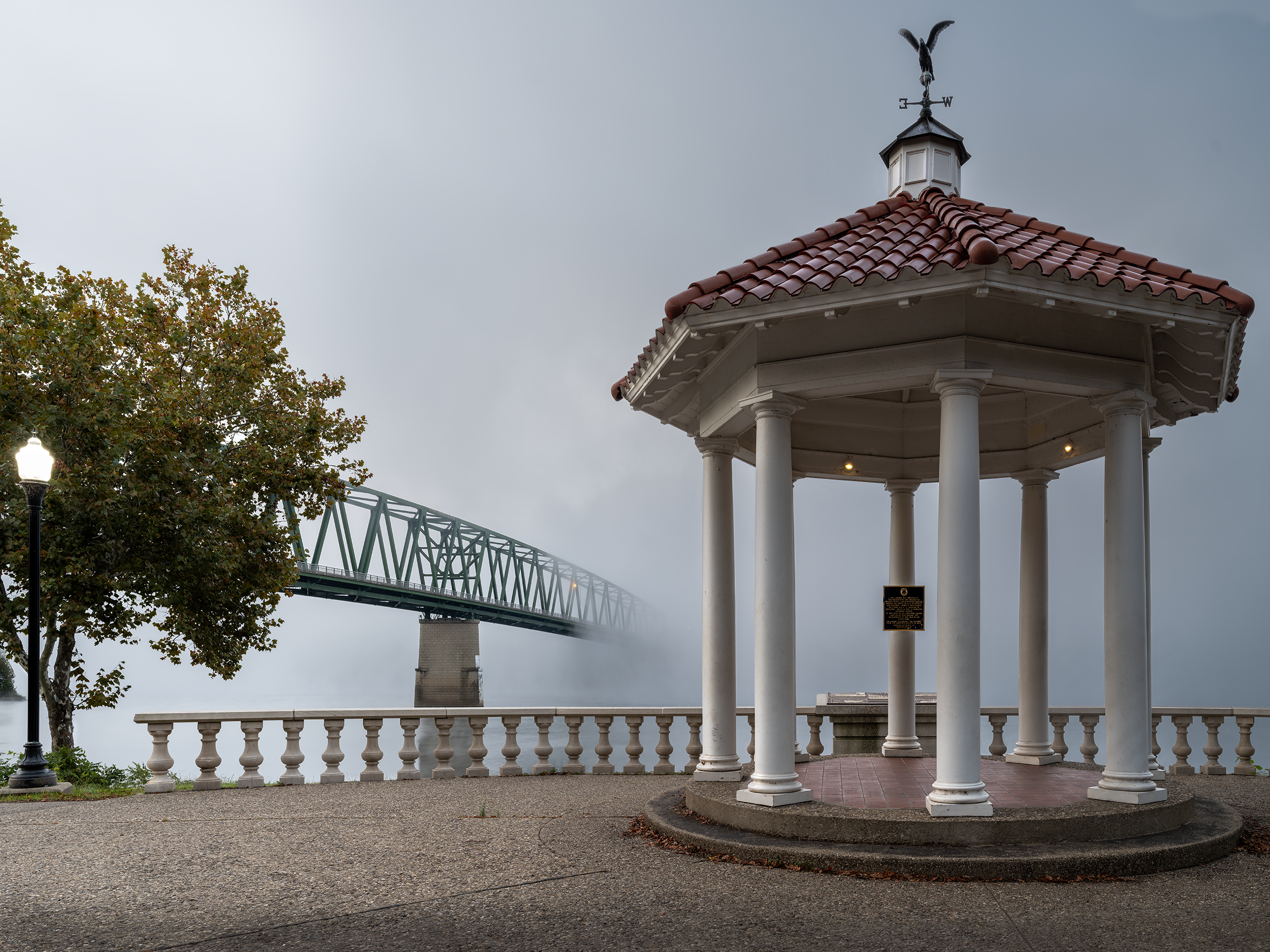 Gazebo & Williamstown Bridge — Marietta, OH