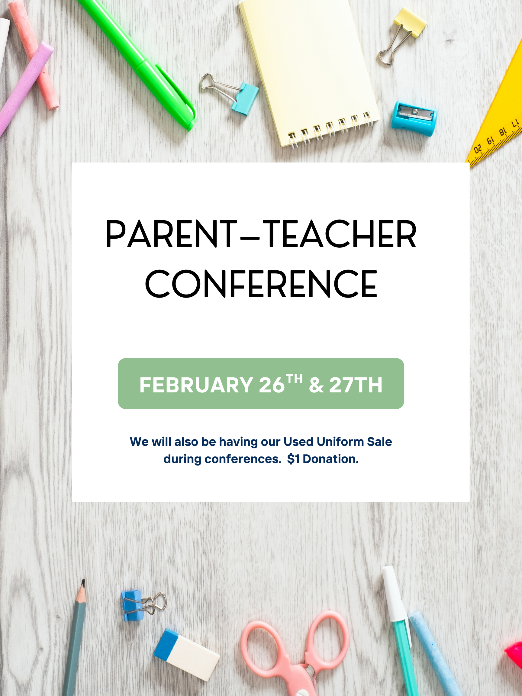 NO School, Parent/Teacher Conference